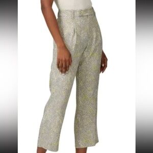 Equipment Femme Wide Leg Pants Womens Sz 2 Gray Crop Bergen Snakeskin Viscose